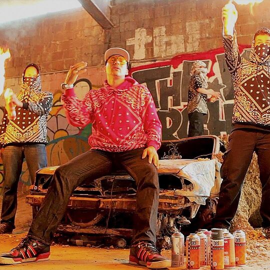 Bee Low the Music Producer at the film set of his video clip at the Radarstation Teufelsberg in Berlin-Grunewald